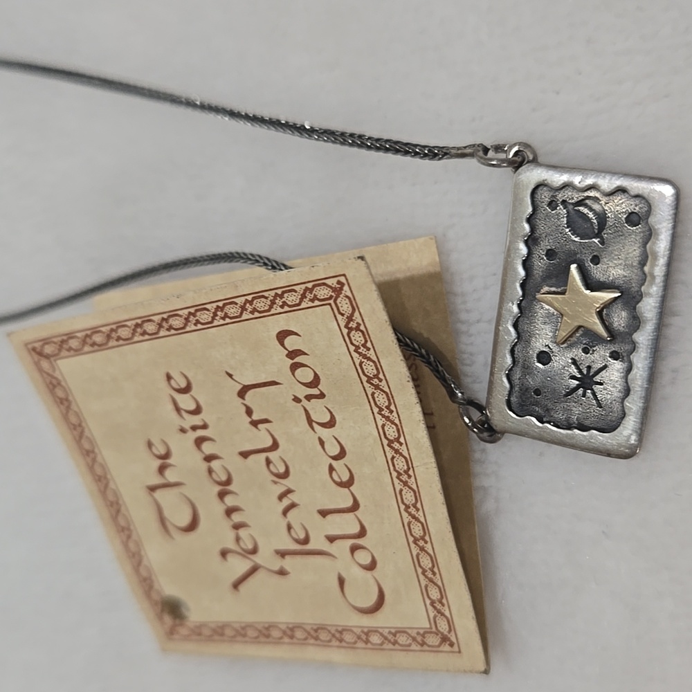 14k Gold & Sterling Silver Galaxy Necklace - Picture 3 of 9